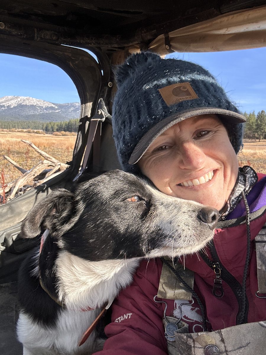 Cassi with her ranch dog